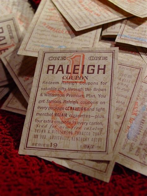 Reynolds Tobacco (the previous maker of Kool) to make these statements. . Raleigh cigarette coupons still redeemable